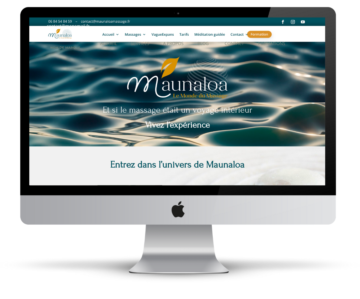 Maunaloa site internet Signature Comosmoz Studio