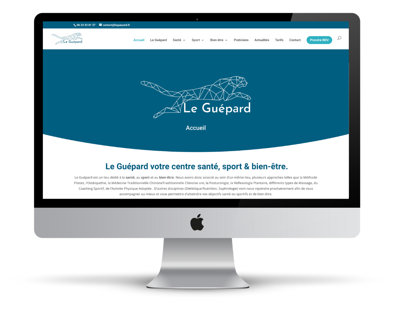 Le Guépard site internet Signature Comosmoz Studio