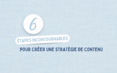 6 étapes incontournables pour créer une stratégie de contenu